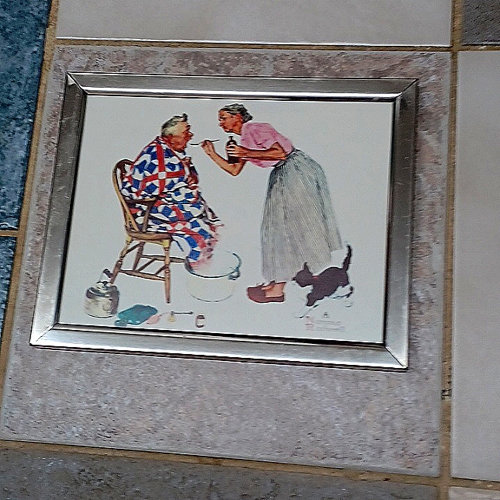 Norman Rockwell Print approximately 8 3/4"x6 3/4" in metal frame - Picture 2 of 4